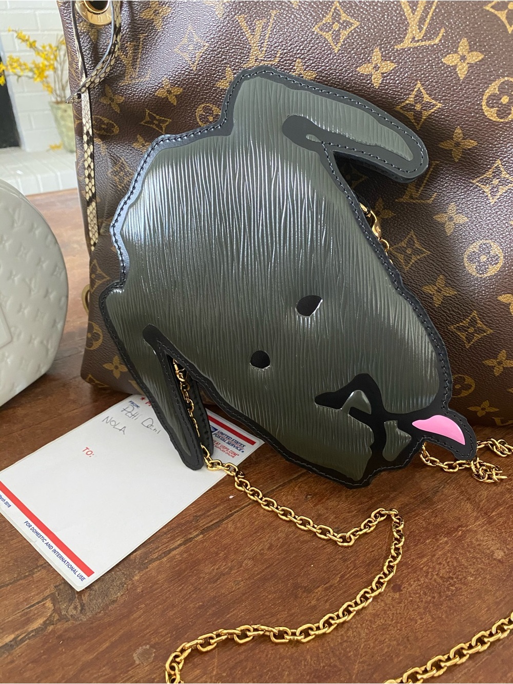 Louis Vuitton Dog Grace Coddington Crossbody with Gold Chain